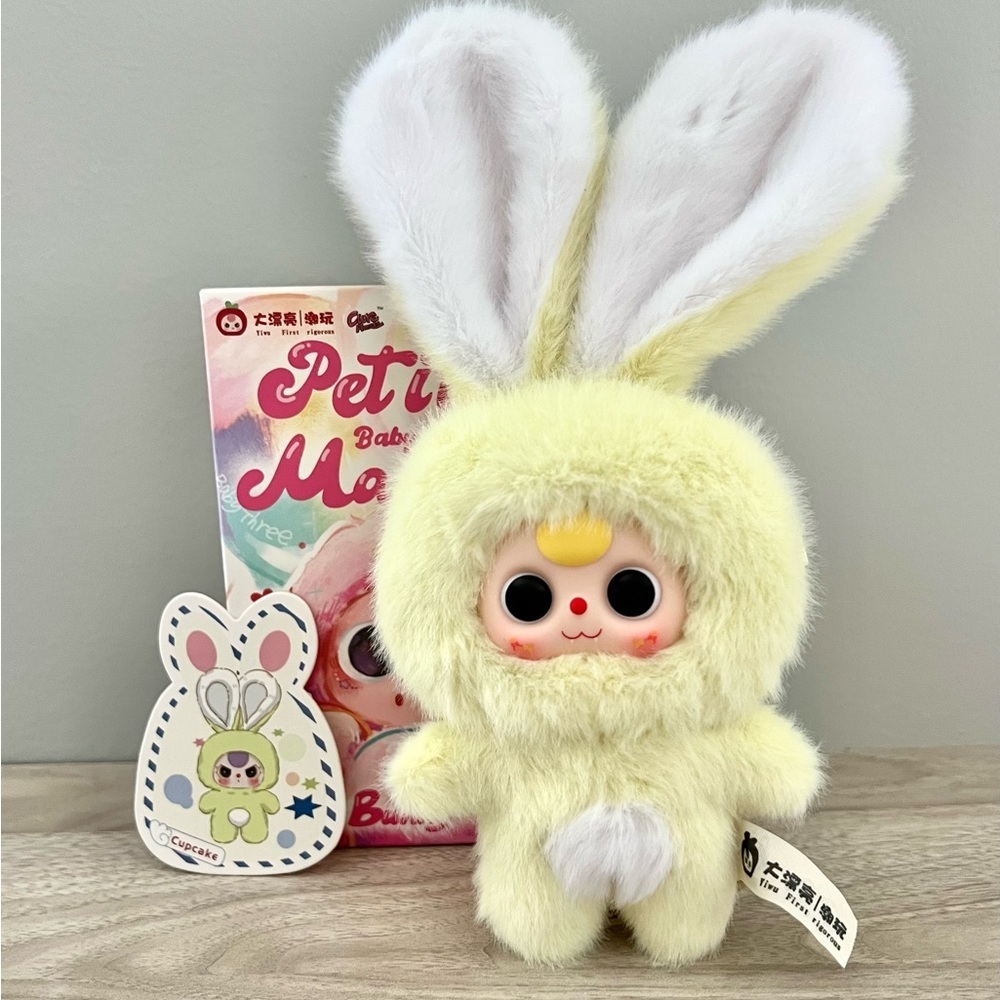 Baby Three Petit Macaron Cute Bunny Plush Pendant - Cupcake